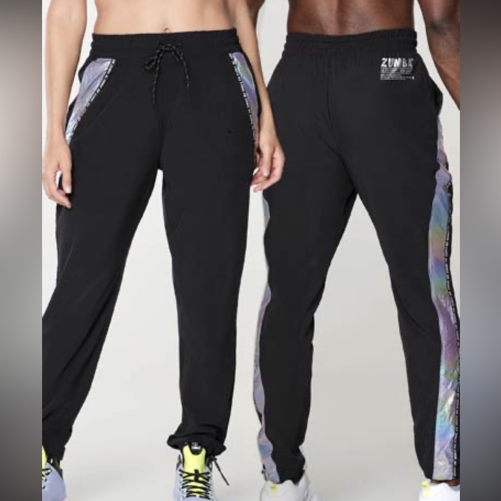 Zumba  Glow With The Flow Track Pants Reflective  Pants Size M (unisex)